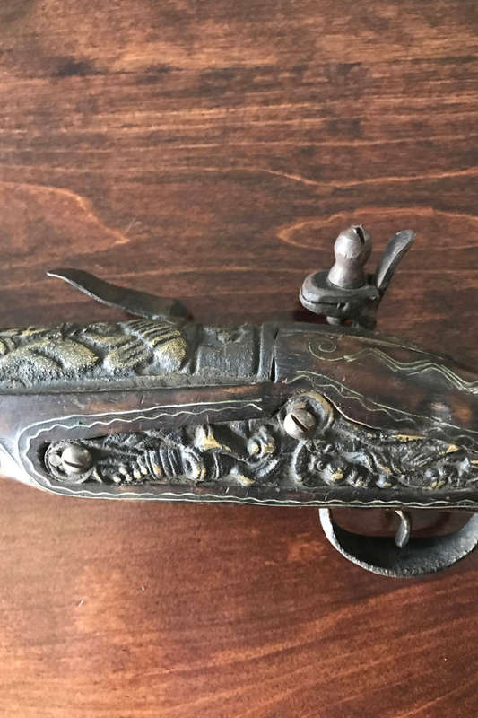 ANTIQUE FLINTLOCK BLUNDERBUSS PISTOL - EST.1800's